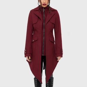 Killstar Dark Red Trench Coat